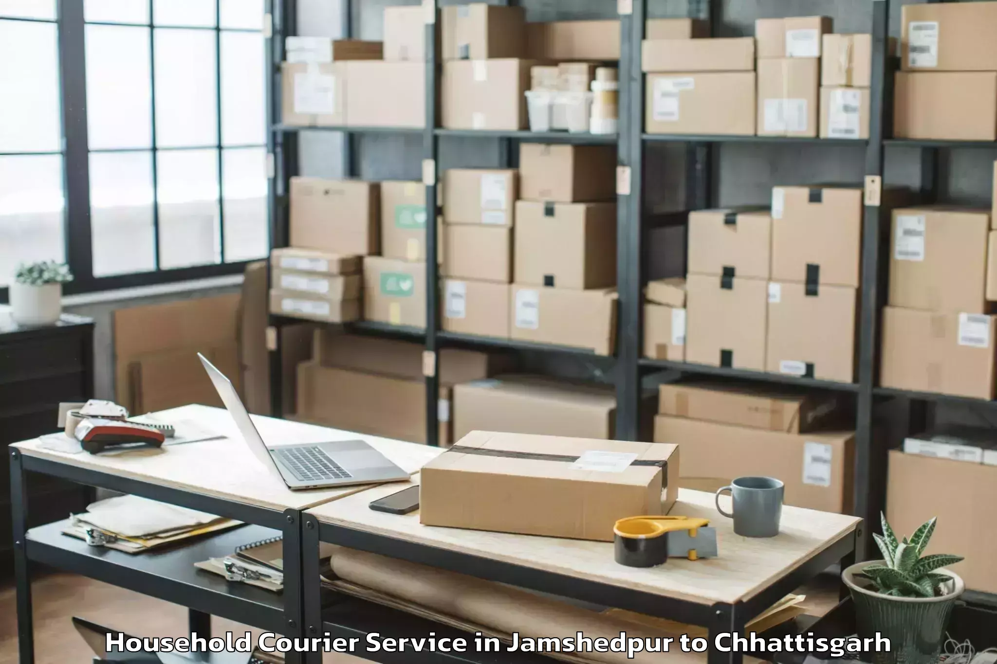 Top Jamshedpur to Bhopalpattnam Household Courier Available